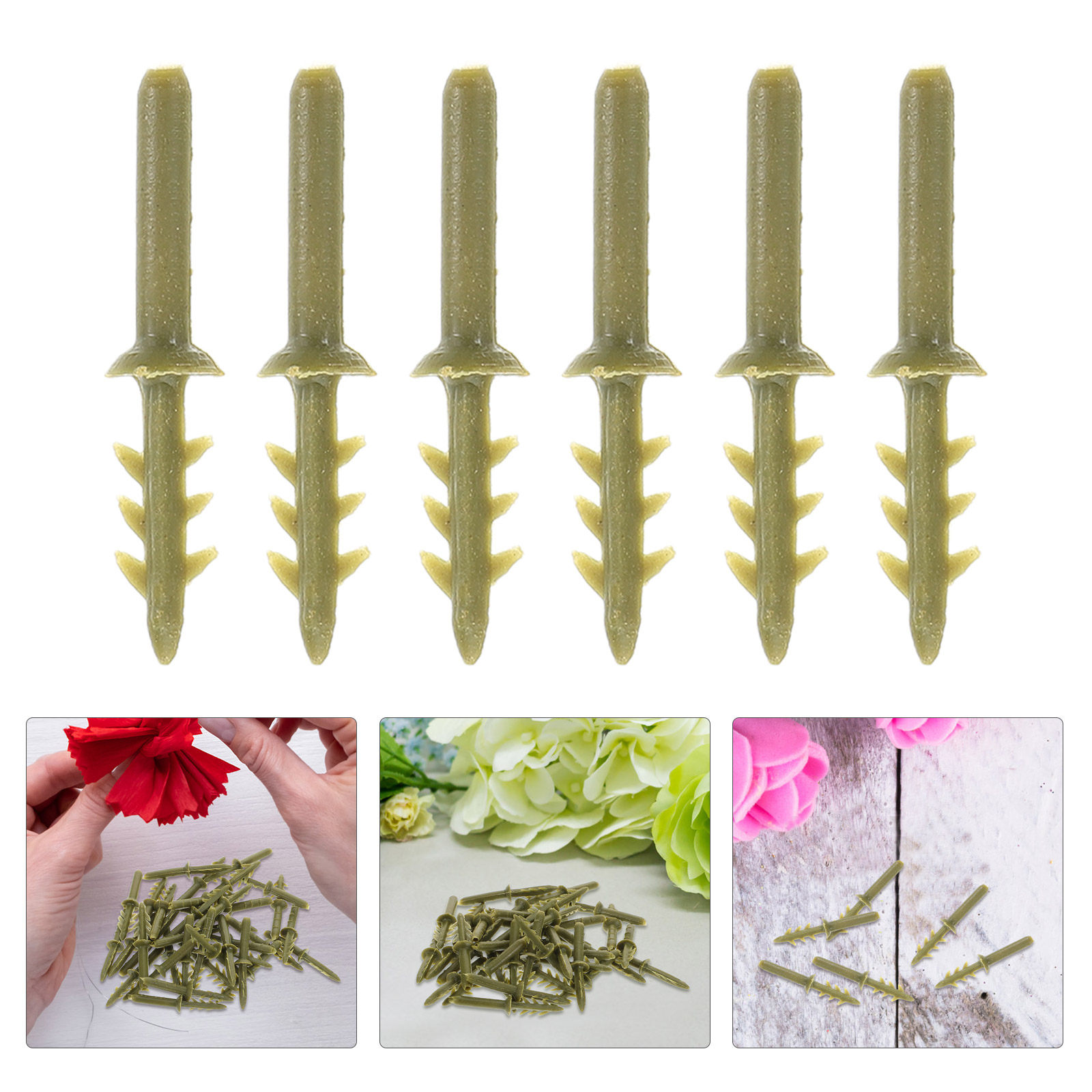 Wedding Floral Supply - 50 stuks kunstbloemcalyksen, plastic rozenknoppen, schuim