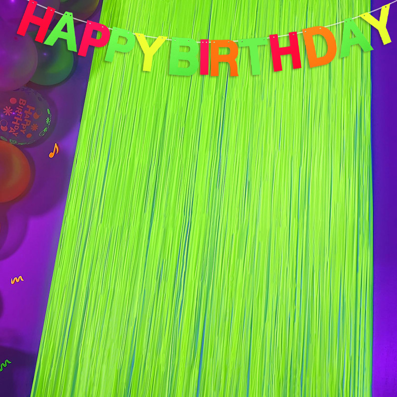Wedding Backdrop Curtain - Glow Party Neon Folie Fringe Gordijn
