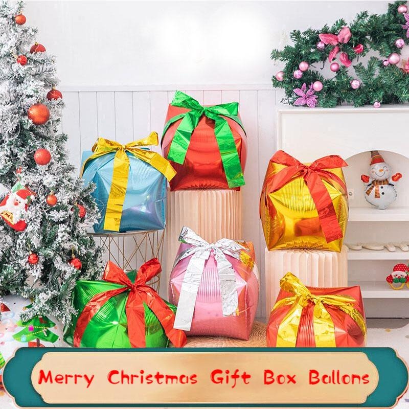 Wedding Supply Shops - 22 inch vierkante 4D kerstcadeaudoos aluminiumfolie
