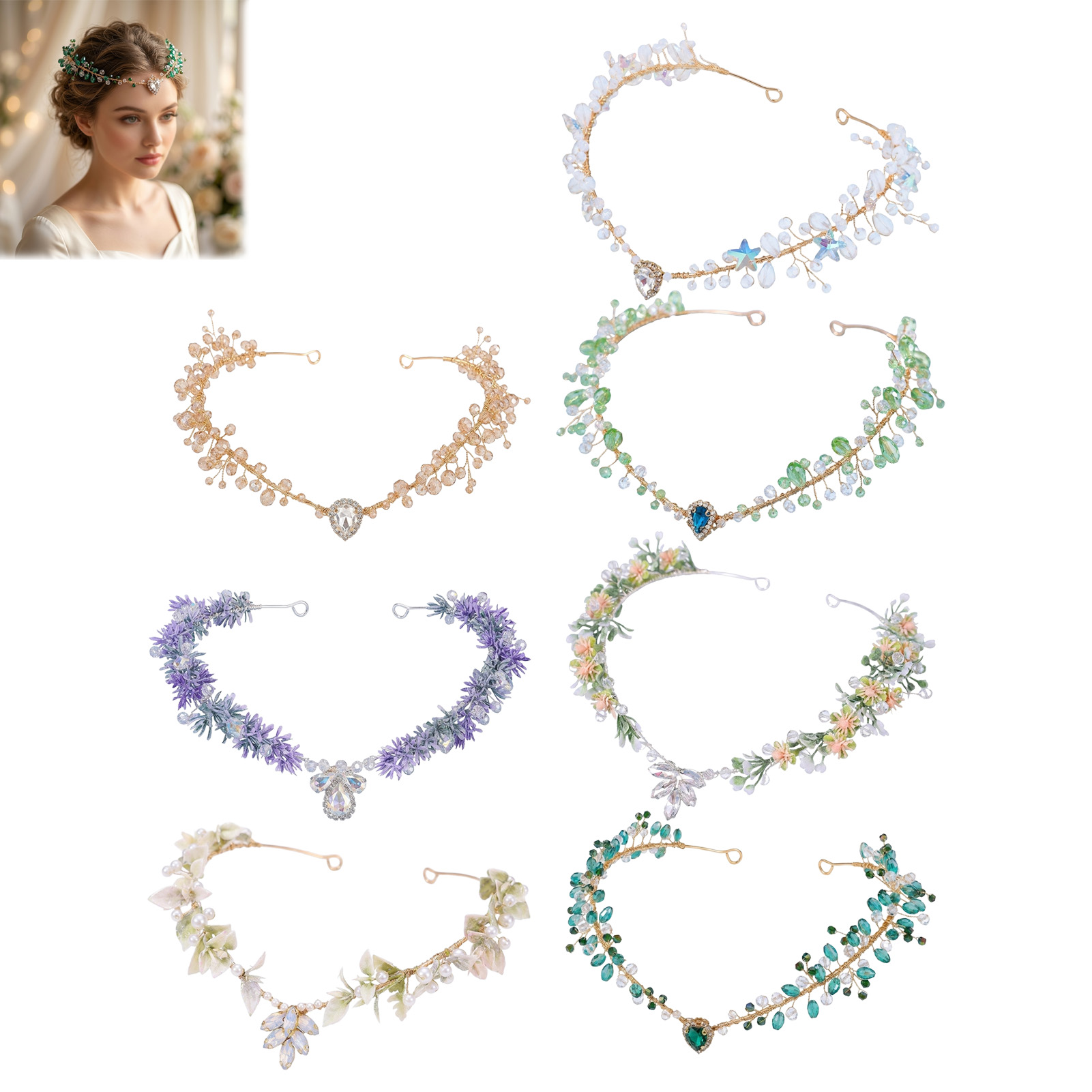 Bruidshaarband Driehoekig kris - Wedding Party Supply recensie en prijs