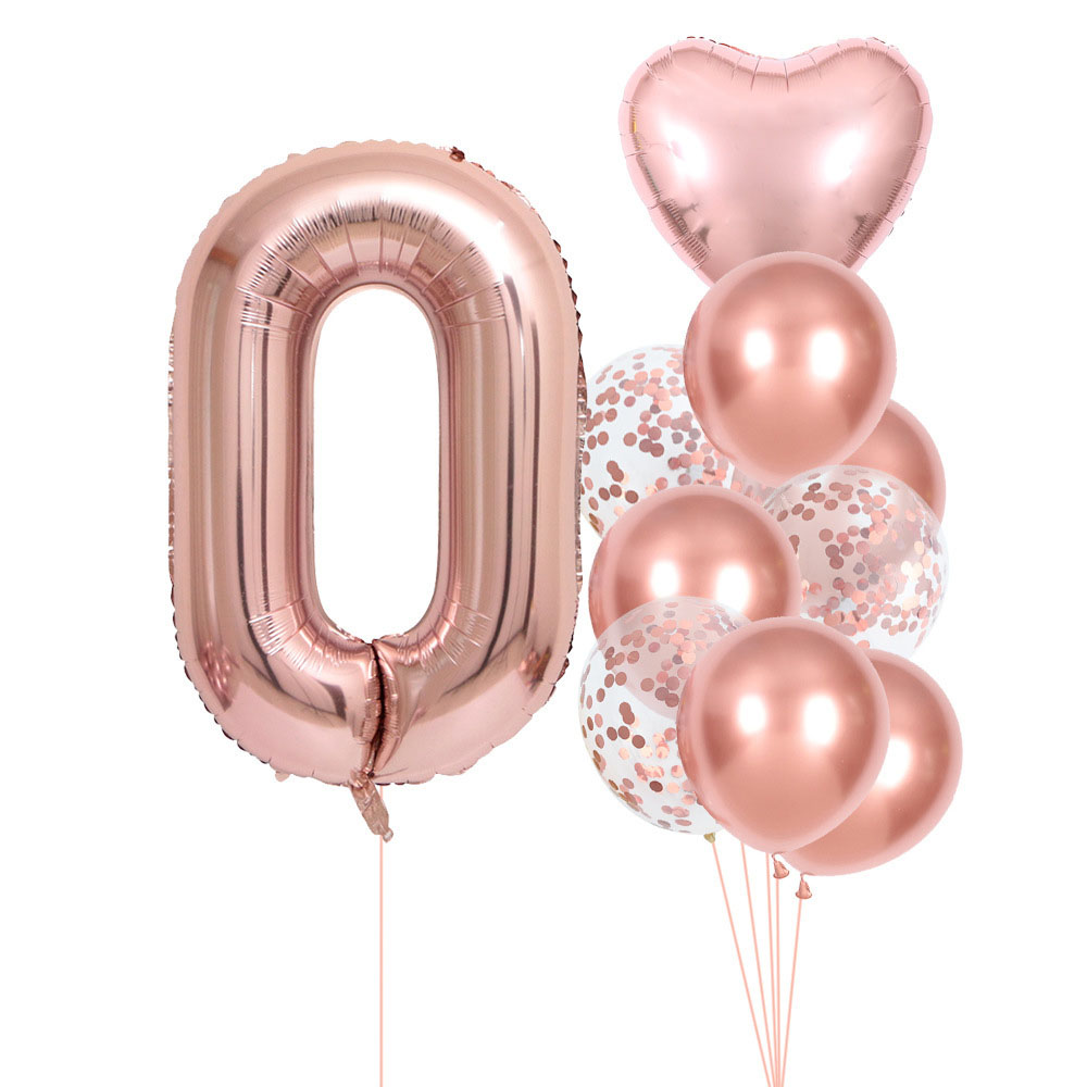 40 inch 0-9 Rose Gold Nummer B - Wedding Ceremony Supply recensie en prijs
