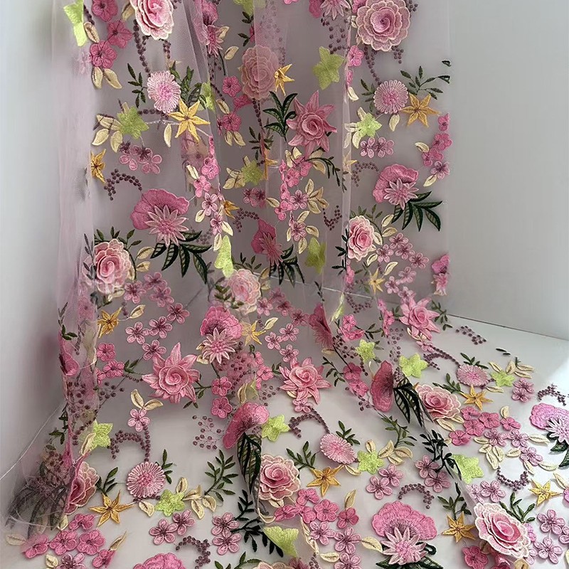 90x130cm 3D Bloemig Geborduurd - Wedding Floral Supply recensie en prijs