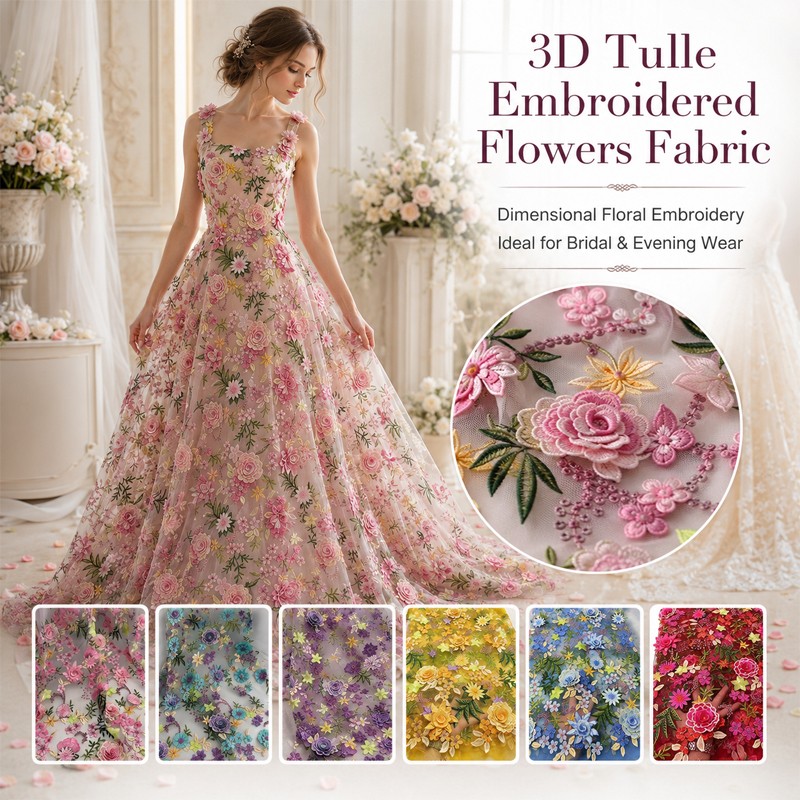 90x130cm 3D Bloemig Geborduurd - Wedding Floral Supply recensie en prijs