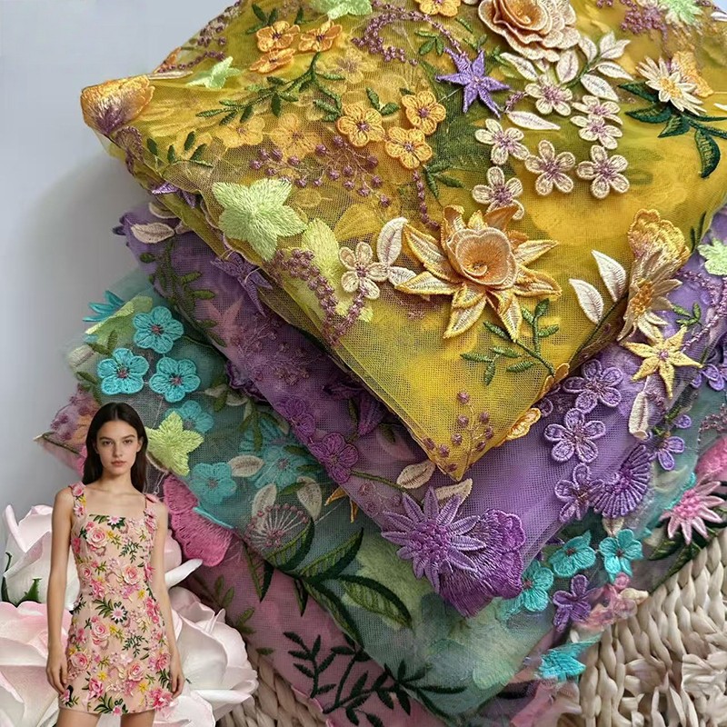 90x130cm 3D Bloemig Geborduurd - Wedding Floral Supply recensie en prijs