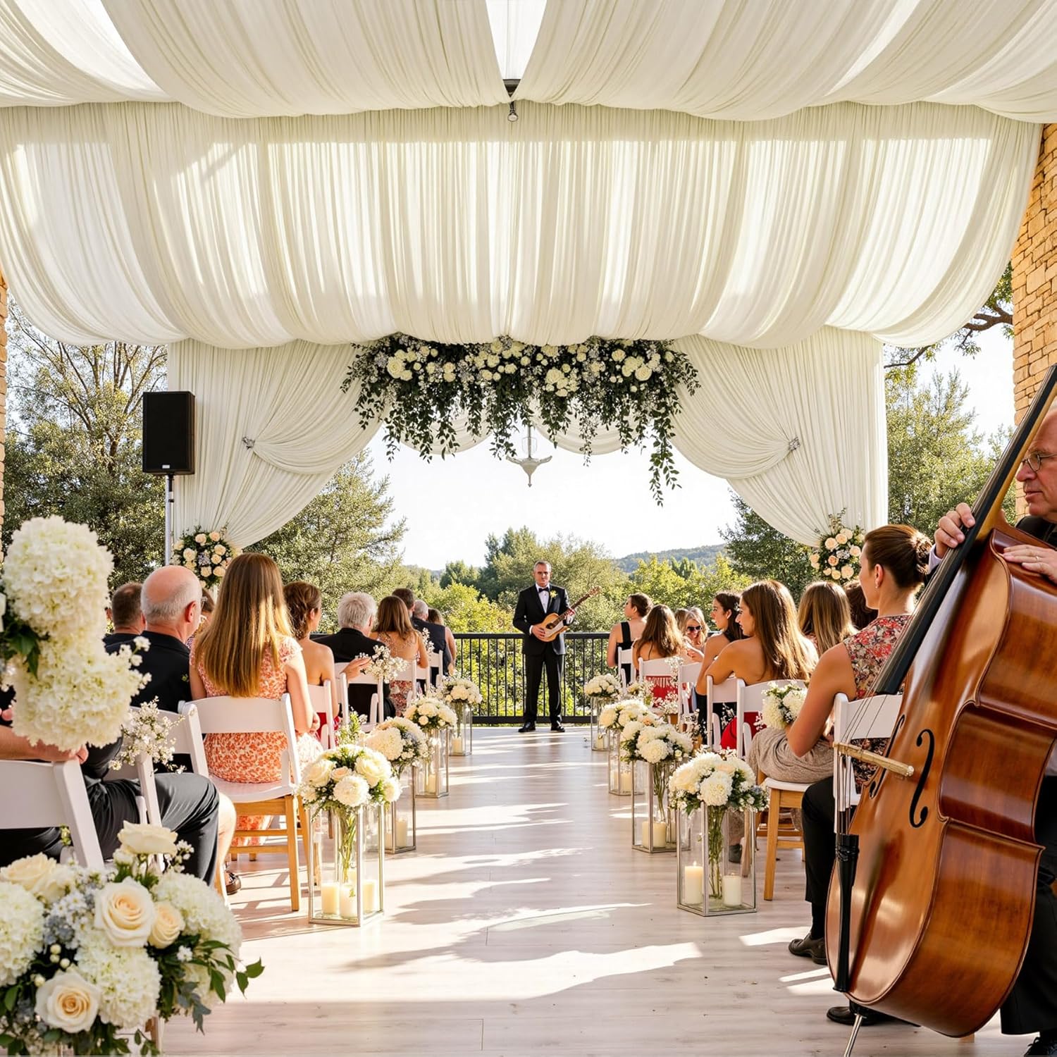 Witte achtergrondgordijnen voo - Wedding Backdrop Curtain recensie en prijs
