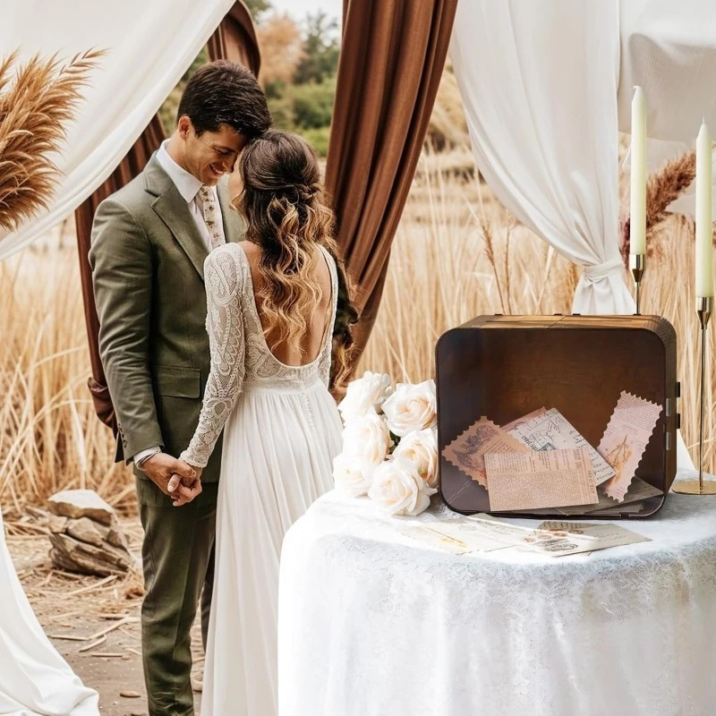 Houten trouwkaartenbox met acr - Wedding Ceremony Supply recensie en prijs
